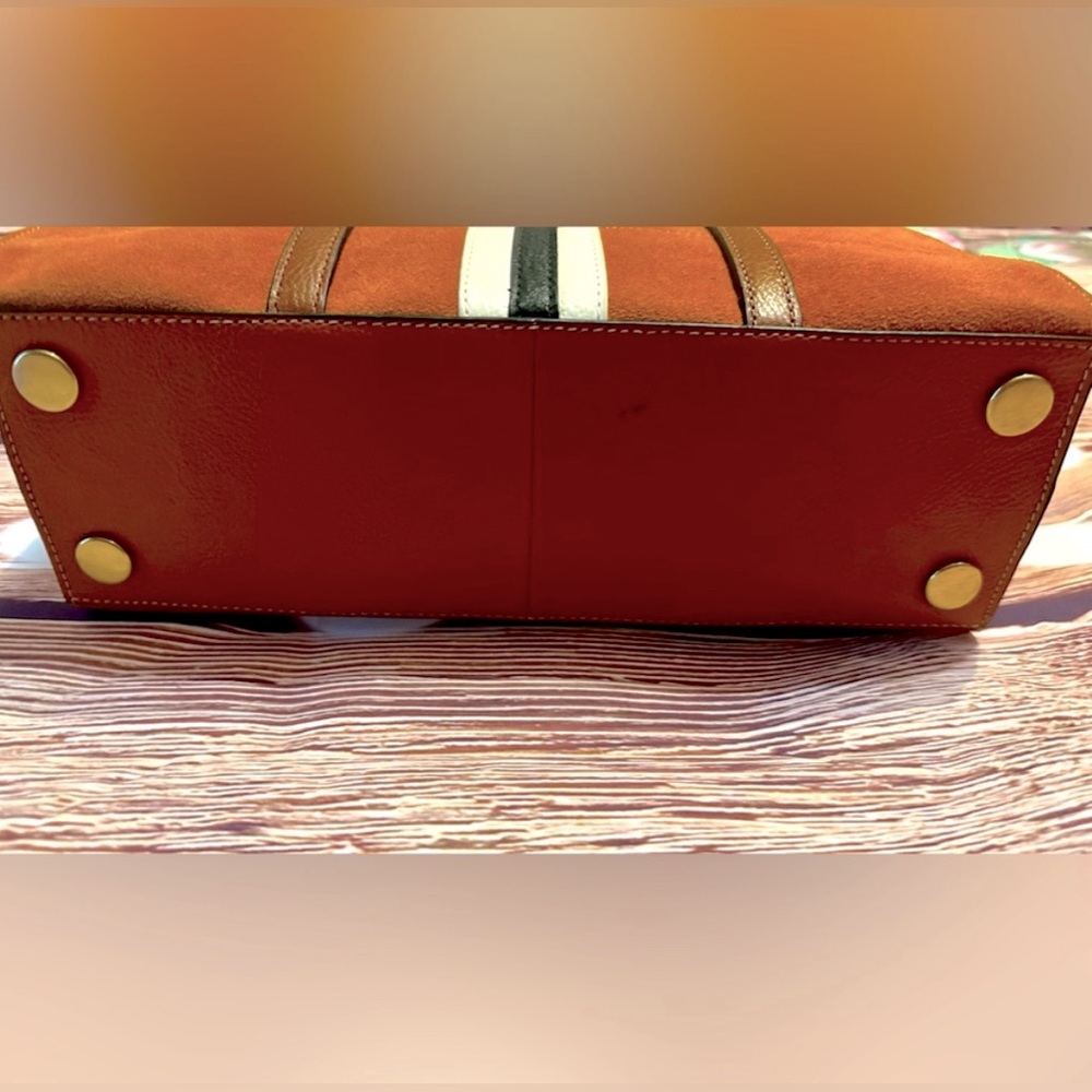 FOSSIL Carmen Shopper Shoulder & Crossbody Strap Included - Caramel Color - Picture 9 of 14
